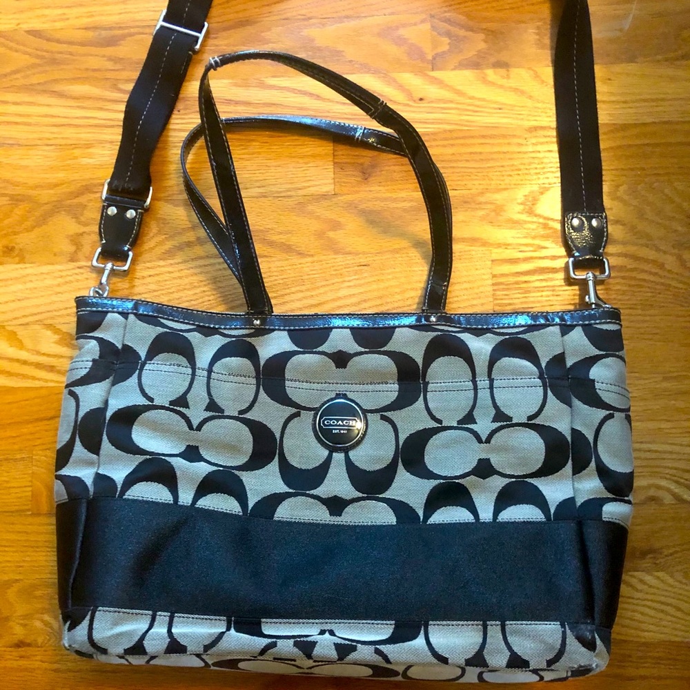 Coach signature diaper tote bag!